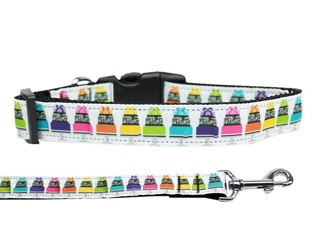 Pet Dog & Cat Nylon Collar or Leash, "Have Your Cake" - DOGGO'S KING