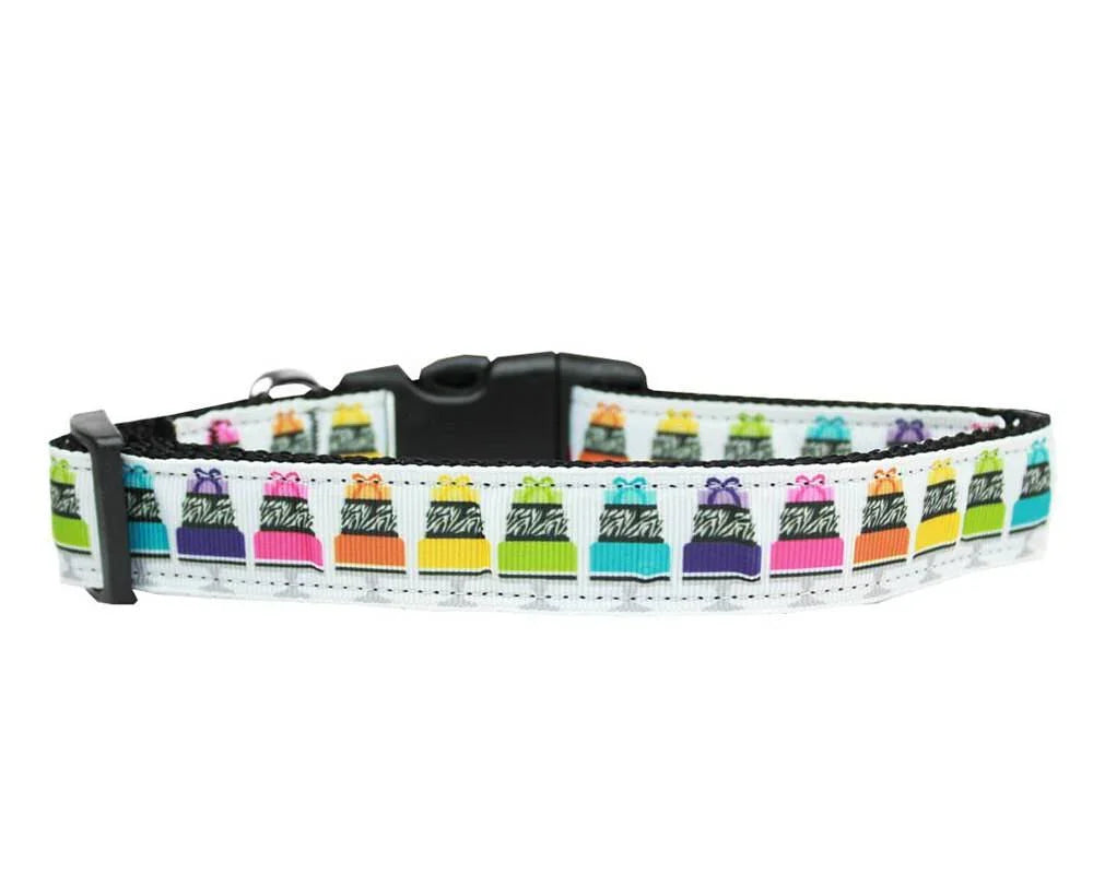 Pet Dog & Cat Nylon Collar or Leash, "Have Your Cake" - DOGGO'S KING