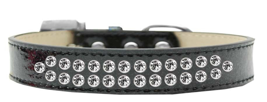 Dog, Puppy & Pet Ice Cream Collar, "Two Row Clear Crystal Rimsets"
