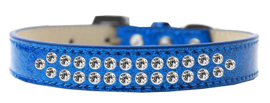 Dog, Puppy & Pet Ice Cream Collar, "Two Row Clear Crystal Rimsets"