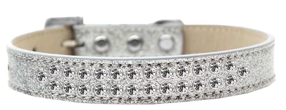 Dog, Puppy & Pet Ice Cream Collar, "Two Row Clear Crystal Rimsets"