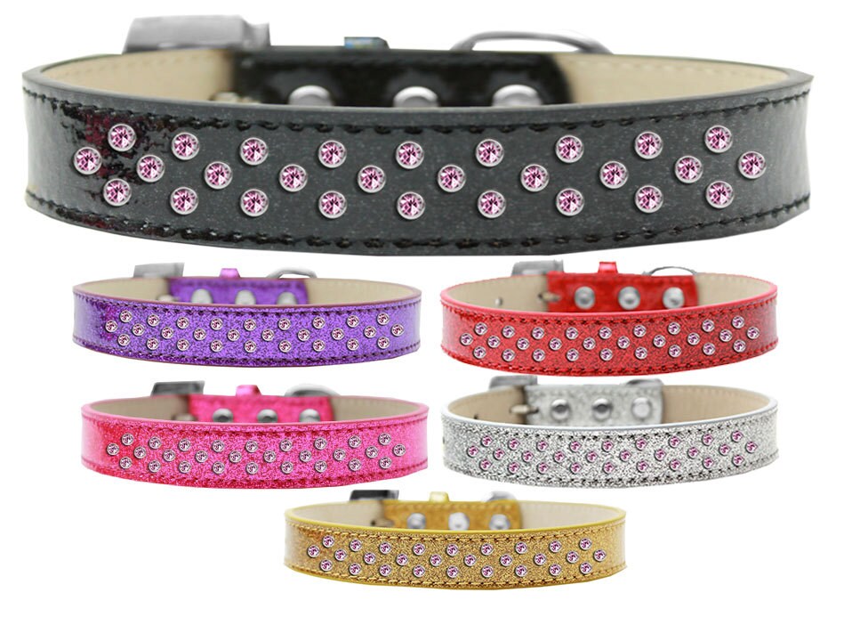 Dog, Puppy & Pet Ice Cream Collar, "Light Pink Crystal Rimsets Sprinkles" - DOGGO'S KING