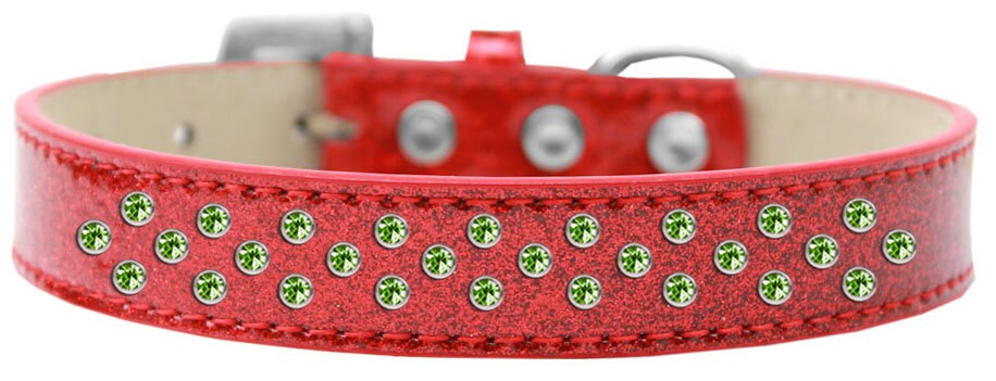 Dog, Puppy & Pet Ice Cream Collar, "Lime Green Crystal Rimsets Sprinkles"