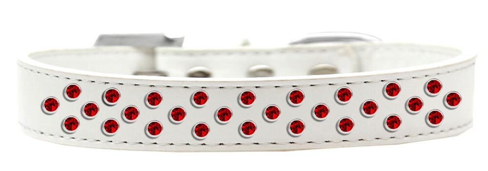 Dog, Puppy & Pet Fashion Collar, "Red Crystal Rimsets Sprinkles"
