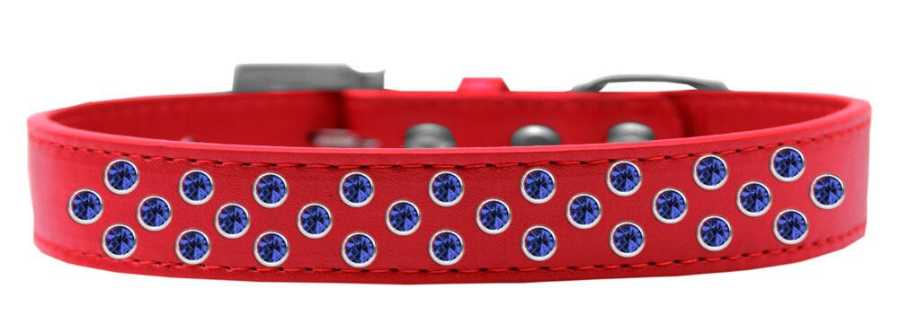 Dog, Puppy & Pet Fashion Collar, "Blue Crystal Rimsets Sprinkles"
