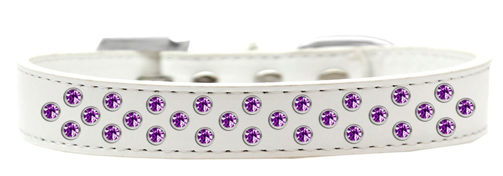 Dog, Puppy & Pet Fashion Collar, "Purple Crystal Rimsets Sprinkles" - DOGGO'S KING