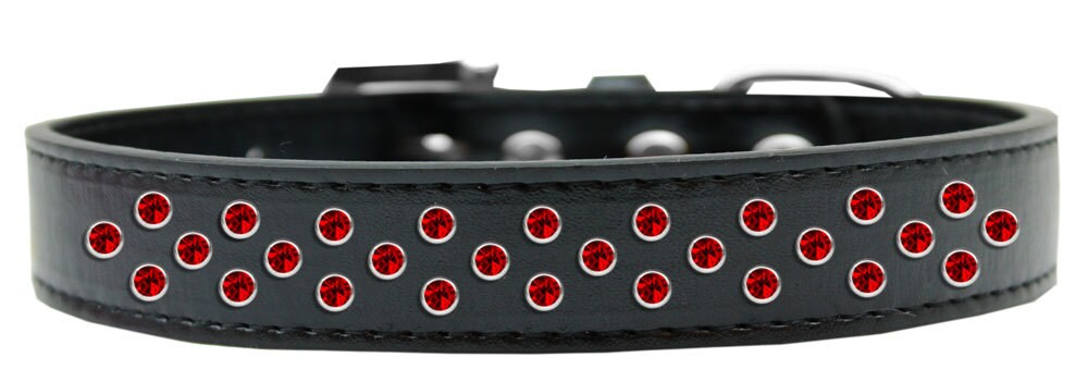 Dog, Puppy & Pet Fashion Collar, "Red Crystal Rimsets Sprinkles"