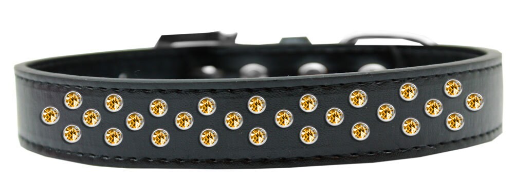 Dog, Puppy & Pet Fashion Collar, "Yellow Crystal Rimsets Sprinkles"