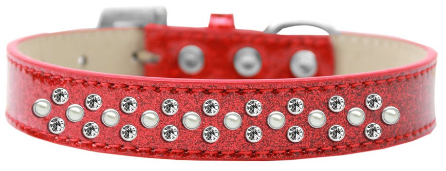 Dog, Puppy & Pet Ice Cream Collar, "Pearl and Clear Crystal Rimsets Sprinkles"