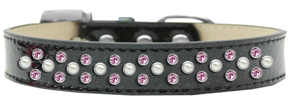 Dog, Puppy & Pet Ice Cream Collar, "Pearl and Light Pink Crystal Rimsets Sprinkles"