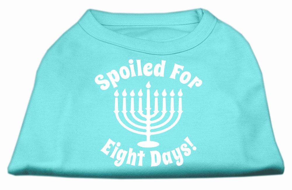 Hanukkah Pet Dog & Cat Shirt Screen Printed, "Spoiled for Eight Days"