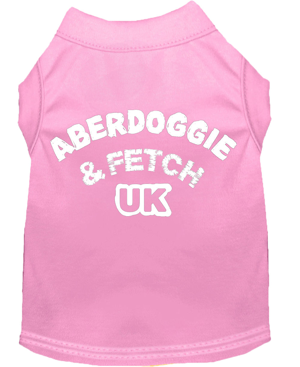 Pet Dog & Cat Shirt Screen Printed, "Aberdoggie and Fetch UK" - DOGGO'S KING