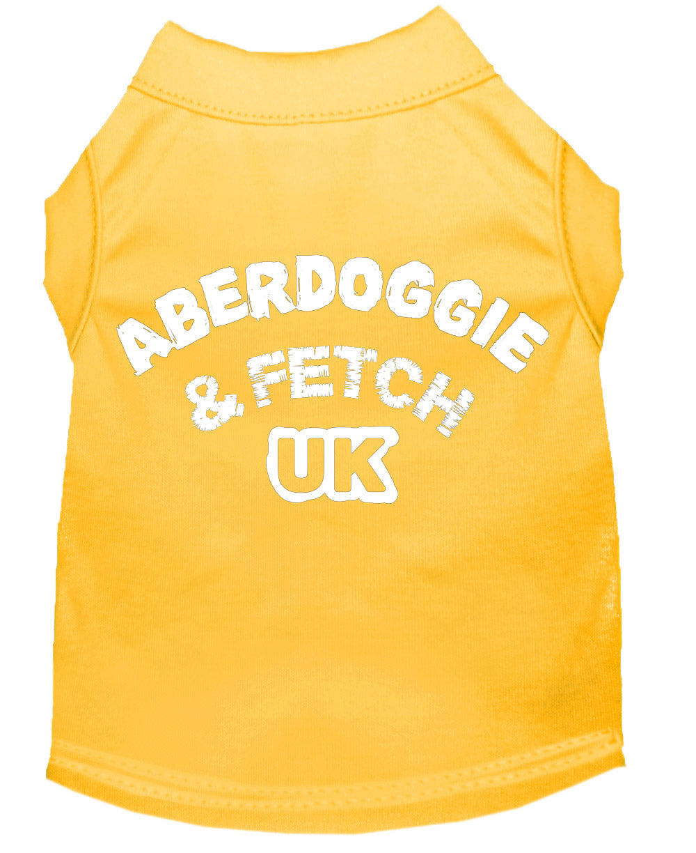 Pet Dog & Cat Shirt Screen Printed, "Aberdoggie and Fetch UK" - DOGGO'S KING