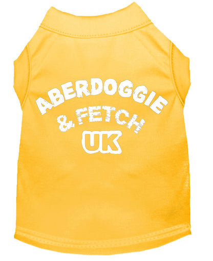 Pet Dog & Cat Shirt Screen Printed, "Aberdoggie and Fetch UK" - DOGGO'S KING