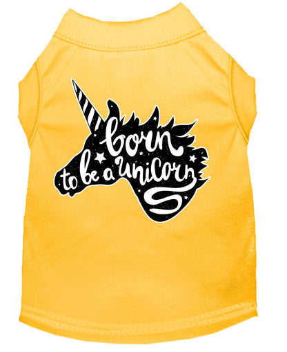 Pet Dog & Cat Shirt Screen Printed, "Born To Be A Unicorn" - DOGGO'S KING