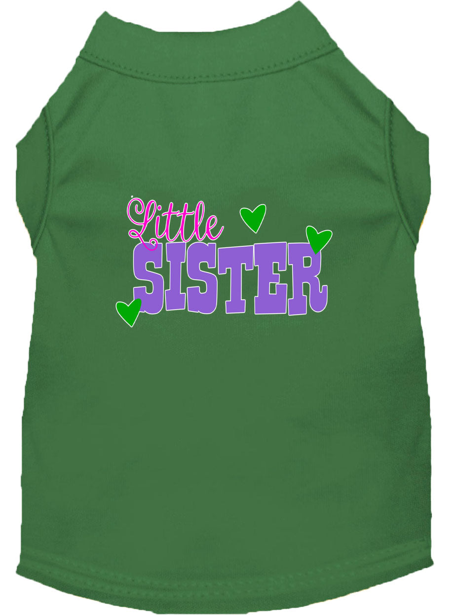 Pet Dog & Cat Shirt Screen Printed, "Little Sister"