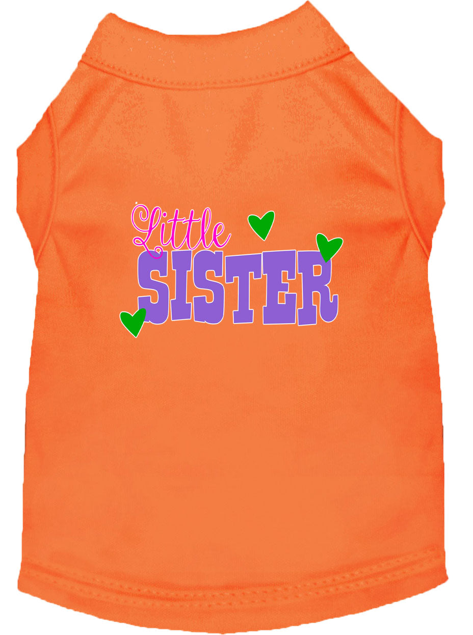 Pet Dog & Cat Shirt Screen Printed, "Little Sister"