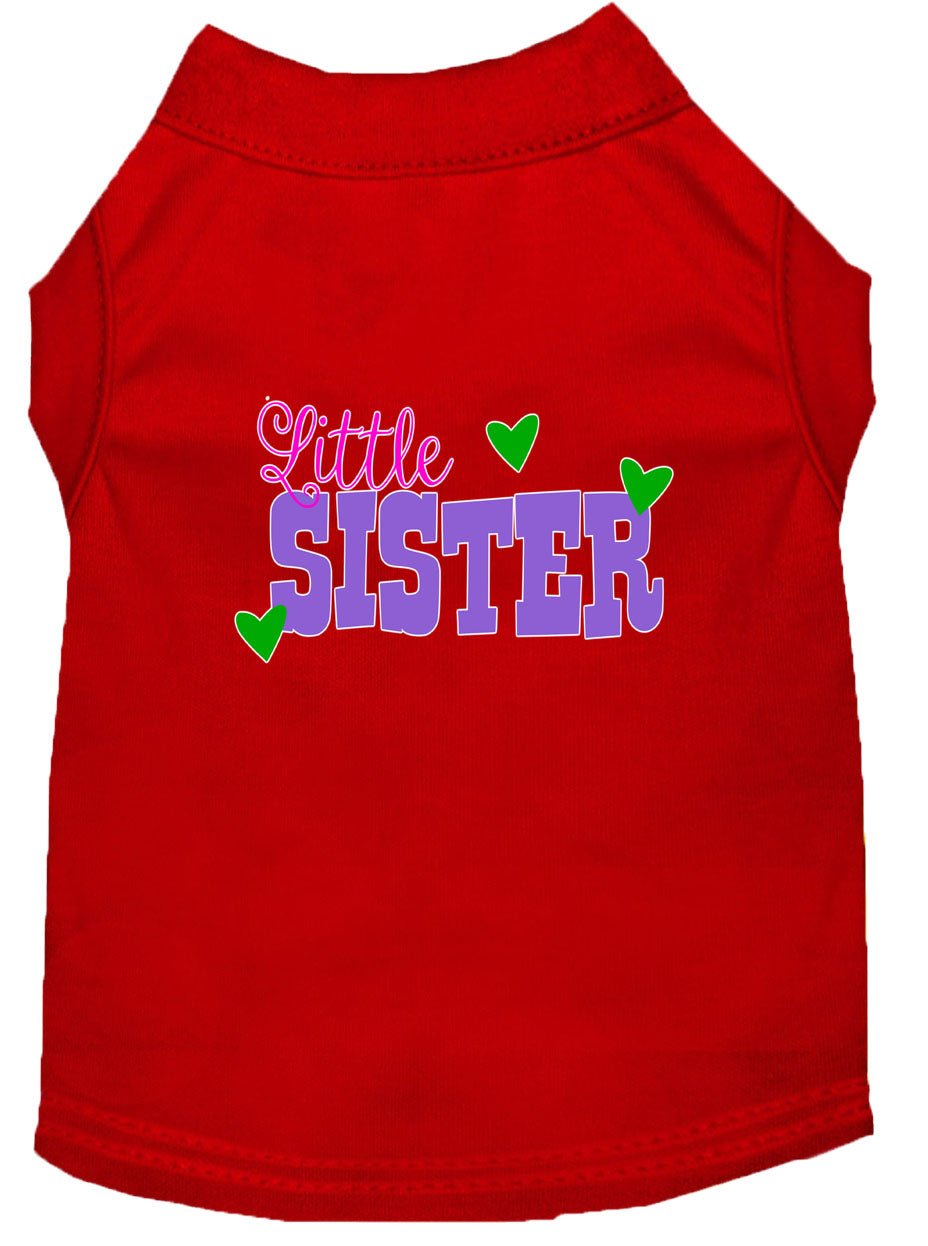 Pet Dog & Cat Shirt Screen Printed, "Little Sister"