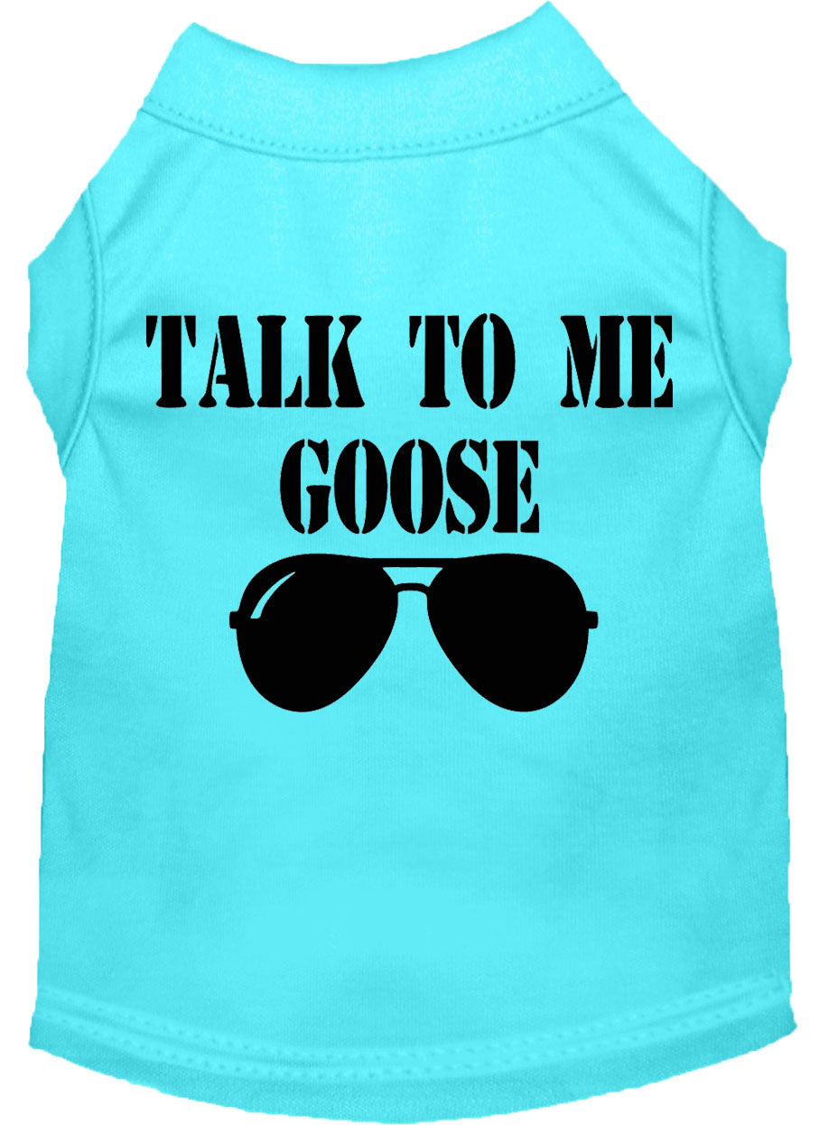 Pet Dog & Cat Shirt Screen Printed, "Talk To Me Goose" - DOGGO'S KING