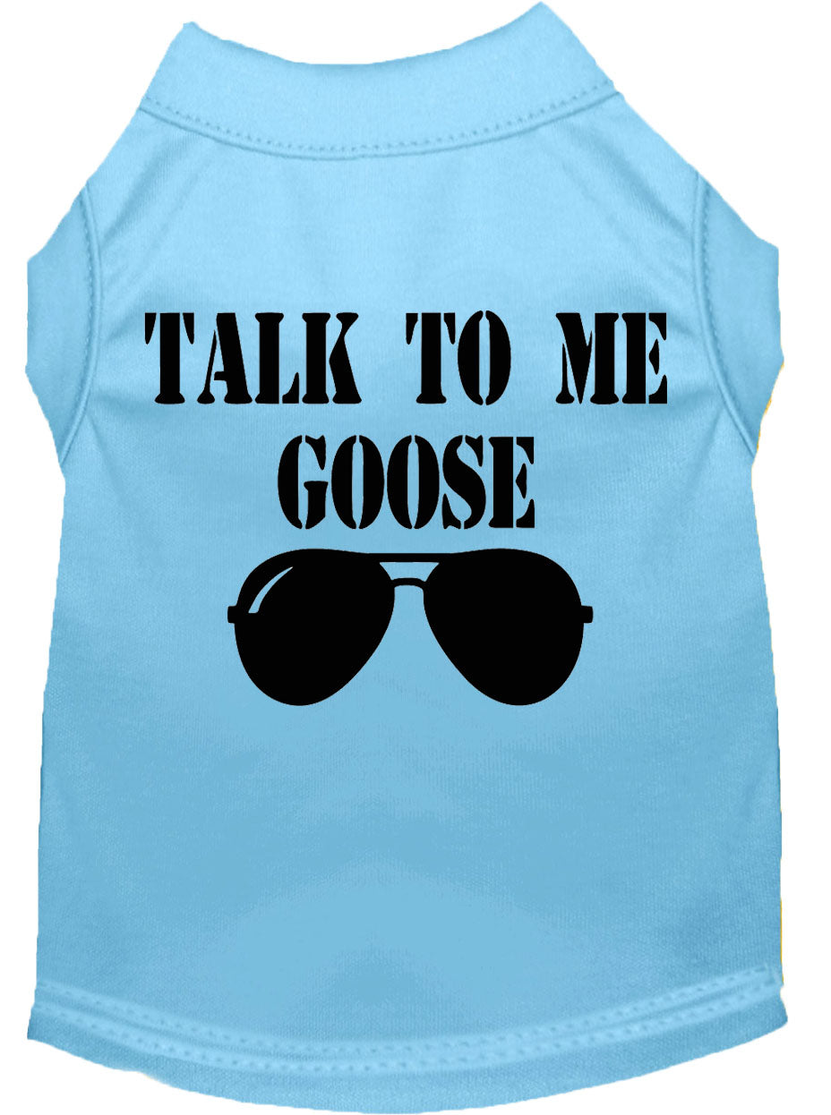 Pet Dog & Cat Shirt Screen Printed, "Talk To Me Goose" - DOGGO'S KING