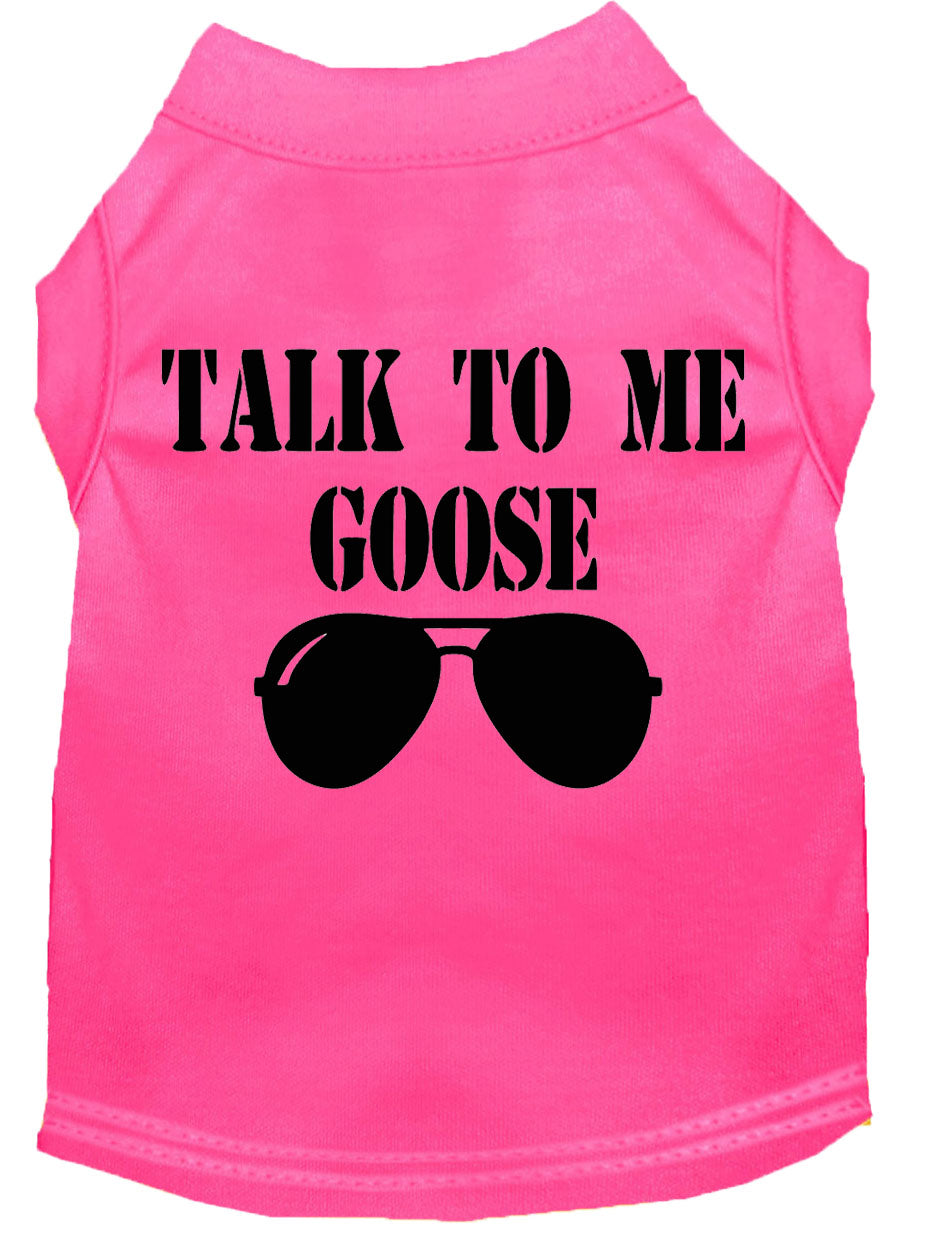 Pet Dog & Cat Shirt Screen Printed, "Talk To Me Goose" - DOGGO'S KING