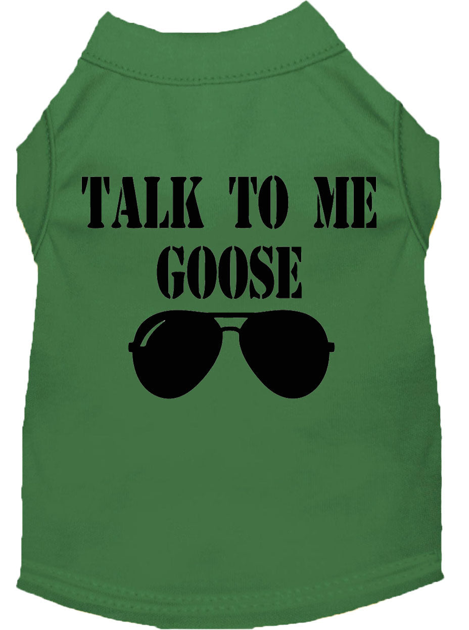 Pet Dog & Cat Shirt Screen Printed, "Talk To Me Goose" - DOGGO'S KING