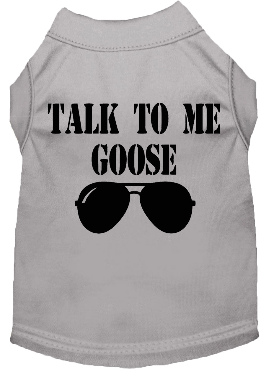 Pet Dog & Cat Shirt Screen Printed, "Talk To Me Goose" - DOGGO'S KING
