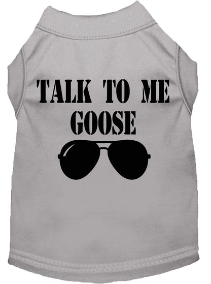 Pet Dog & Cat Shirt Screen Printed, "Talk To Me Goose" - DOGGO'S KING