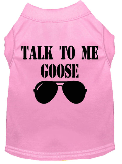 Pet Dog & Cat Shirt Screen Printed, "Talk To Me Goose" - DOGGO'S KING