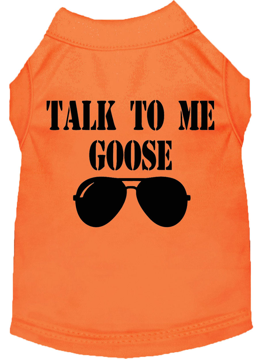 Pet Dog & Cat Shirt Screen Printed, "Talk To Me Goose" - DOGGO'S KING