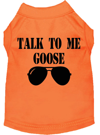 Pet Dog & Cat Shirt Screen Printed, "Talk To Me Goose" - DOGGO'S KING