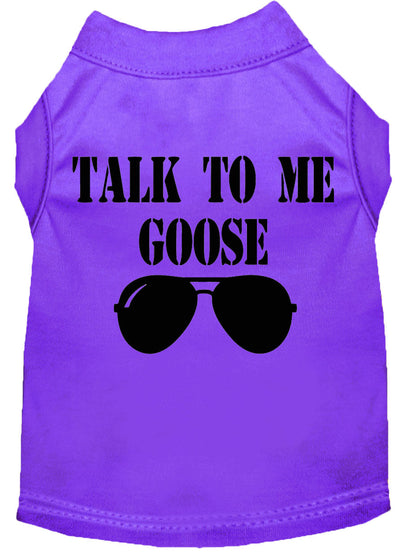 Pet Dog & Cat Shirt Screen Printed, "Talk To Me Goose" - DOGGO'S KING