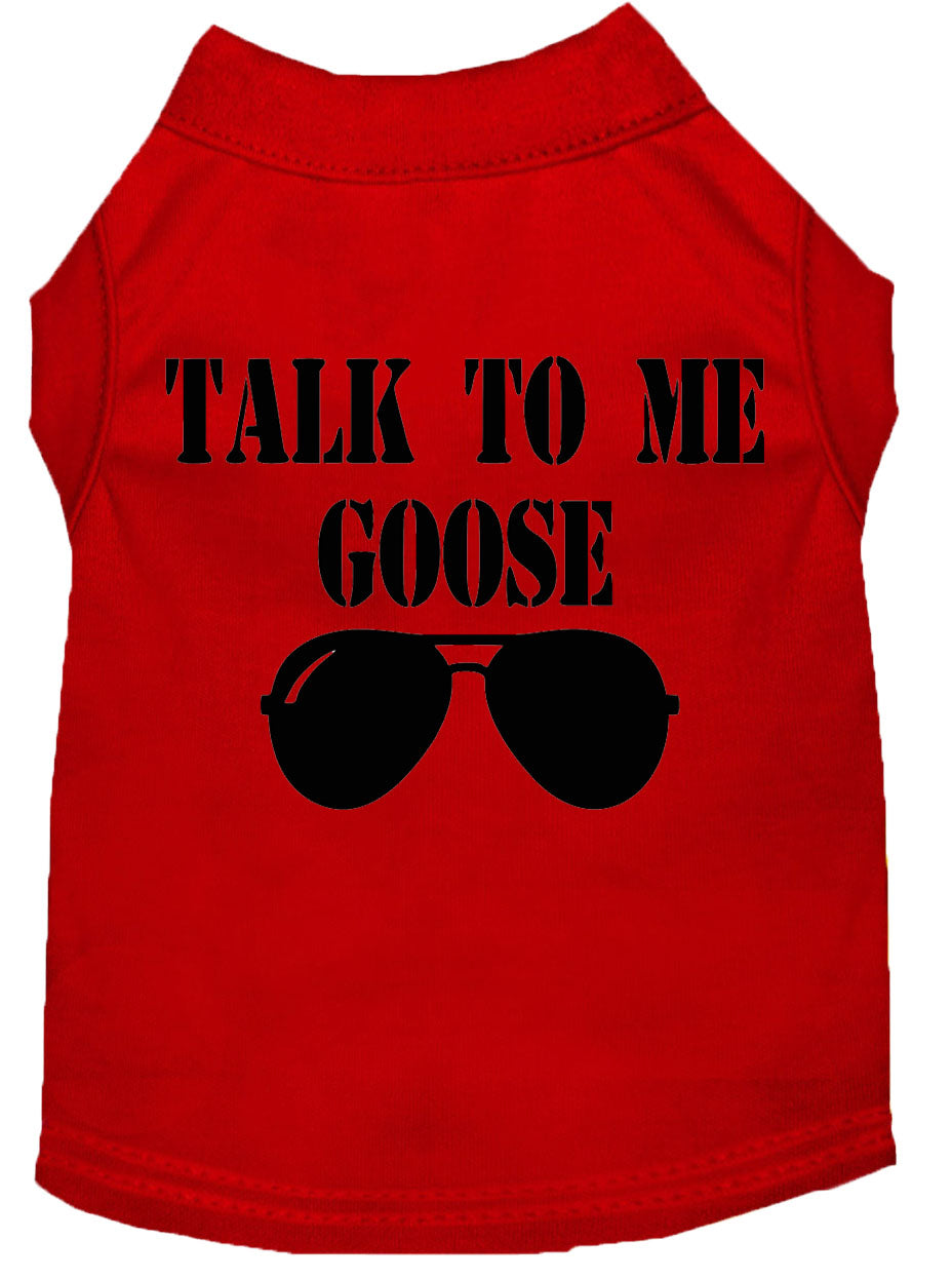 Pet Dog & Cat Shirt Screen Printed, "Talk To Me Goose" - DOGGO'S KING