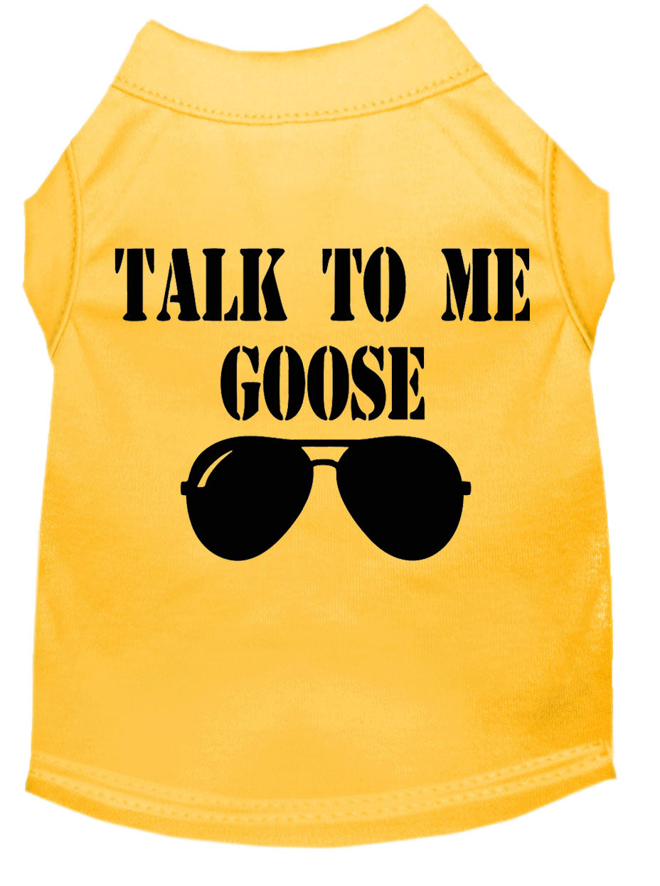 Pet Dog & Cat Shirt Screen Printed, "Talk To Me Goose" - DOGGO'S KING