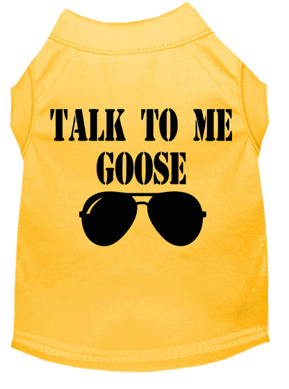 Pet Dog & Cat Shirt Screen Printed, "Talk To Me Goose" - DOGGO'S KING