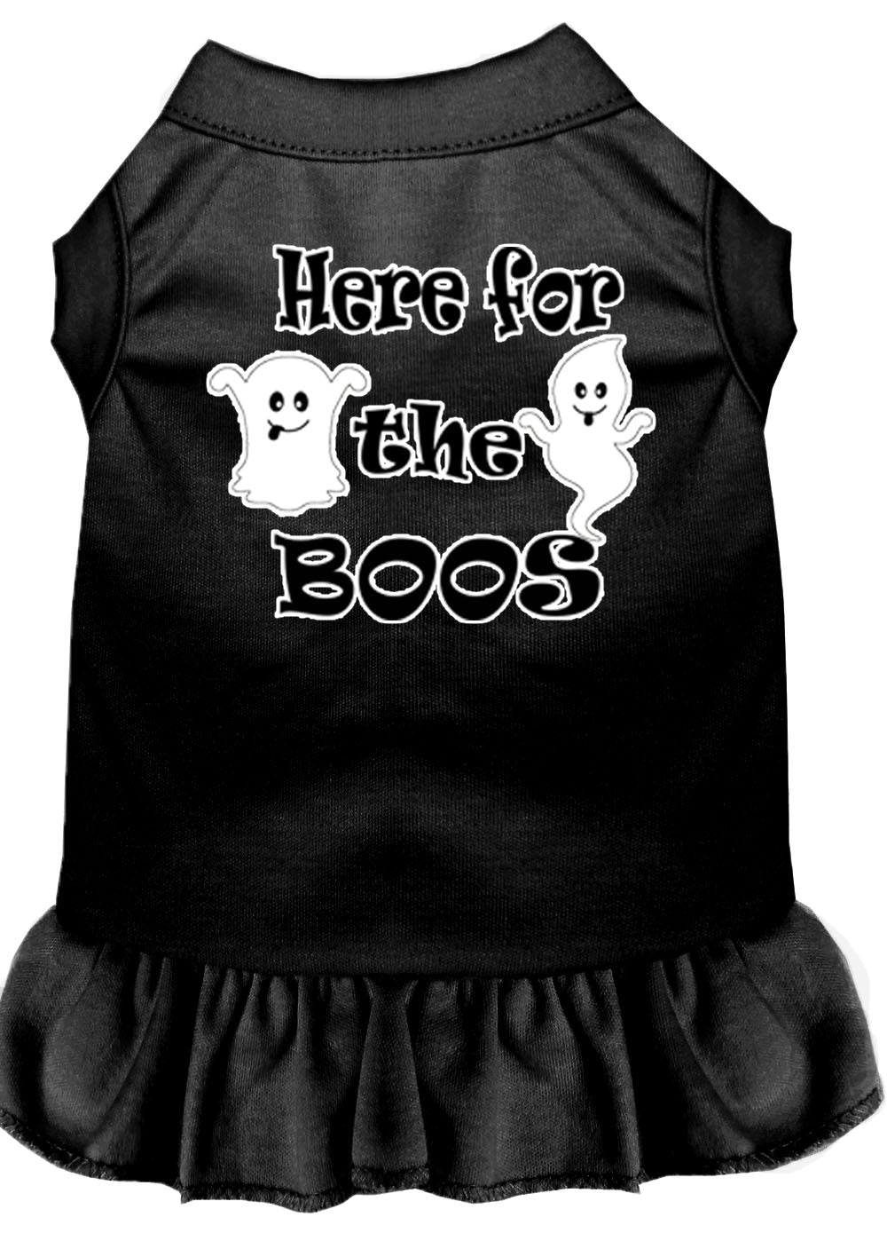 Pet Dog & Cat Dress Screen Printed, "Here For The Boos"