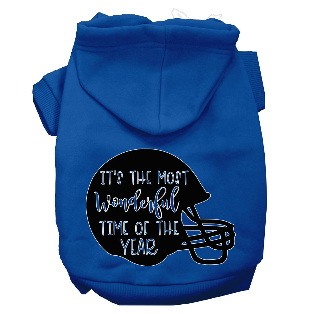 Pet, Dog and Cat Hoodie Screen Printed, "It's The Most Wonderful Time Of The Year (Football)"