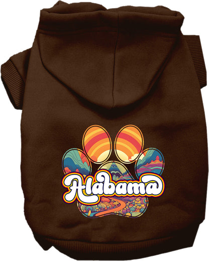 Pet Dog & Cat Screen Printed Hoodie for Medium to Large Pets (Sizes 2XL-6XL), "Alabama Groovy Summit"
