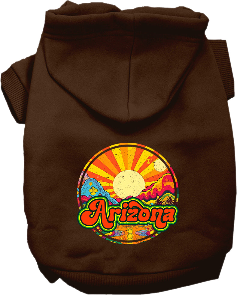 Pet Dog & Cat Screen Printed Hoodie for Medium to Large Pets (Sizes 2XL-6XL), "Arizona Mellow Mountain"