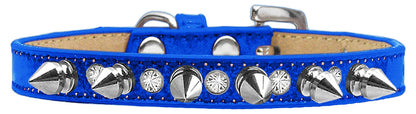 Dog, Puppy and Pet Ice Cream Collar, "Crystal & Silver Spikes" - DOGGO'S KING