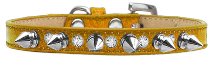 Dog, Puppy and Pet Ice Cream Collar, "Crystal & Silver Spikes" - DOGGO'S KING