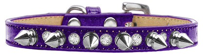 Dog, Puppy and Pet Ice Cream Collar, "Crystal & Silver Spikes" - DOGGO'S KING