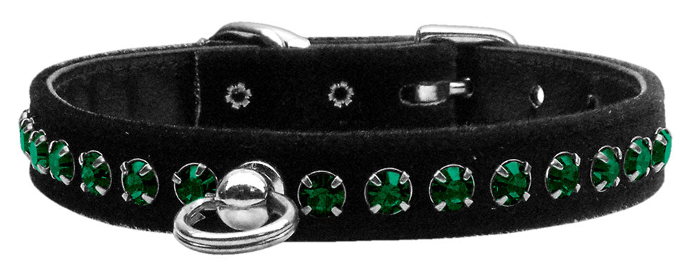 Dog, Puppy and Pet Collar, "Black Velvet Crystal Elite" - DOGGO'S KING