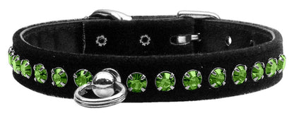 Dog, Puppy and Pet Collar, "Black Velvet Crystal Elite" - DOGGO'S KING