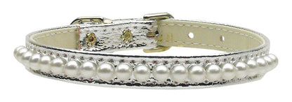 Dog, Puppy & Pet Collar, "3/8" Wide Pearl" - DOGGO'S KING
