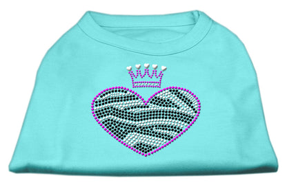 Pet Dog & Cat Shirt Rhinestone, "Zebra Heart" - DOGGO'S KING