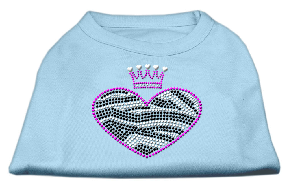Pet Dog & Cat Shirt Rhinestone, "Zebra Heart" - DOGGO'S KING
