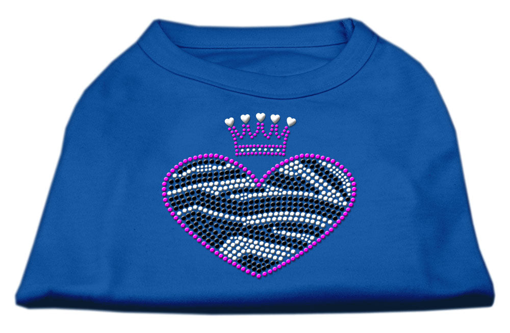 Pet Dog & Cat Shirt Rhinestone, "Zebra Heart" - DOGGO'S KING