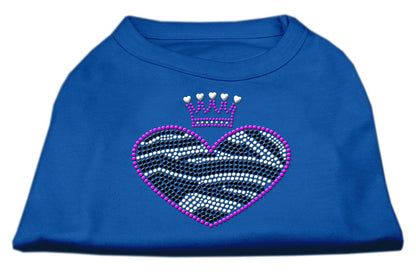 Pet Dog & Cat Shirt Rhinestone, "Zebra Heart" - DOGGO'S KING