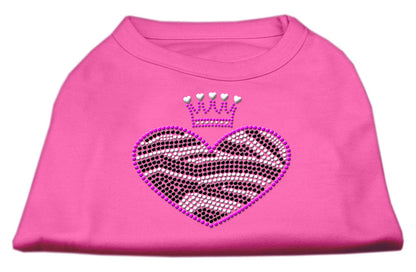 Pet Dog & Cat Shirt Rhinestone, "Zebra Heart" - DOGGO'S KING